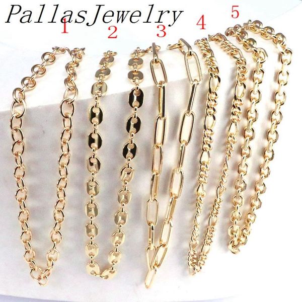 

pendant necklaces 5pcs gold filled oval link chain necklace, ready to wear w/lobster clasp,, Silver