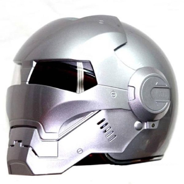 

masei 610 ironman motorcycle helmet casque motocross half helmet personality open face trend cycle bright silver1