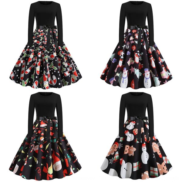 

2019 long sleeve printed patchwork 2019 long sleeve printed patchwork dress dress dress zkvdd, Black;gray