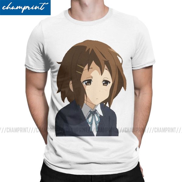 

yui hirasawa sleepy face for vintage crew neck k on japan music anime tees short sleeve printing sport hooded sweatshirt hoodie men t shirt