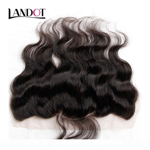

lace frontal closure brazilian body wave 13x4 size middle 3 part full lace frontal brazilian virgin human hair closures natural black, Black;brown
