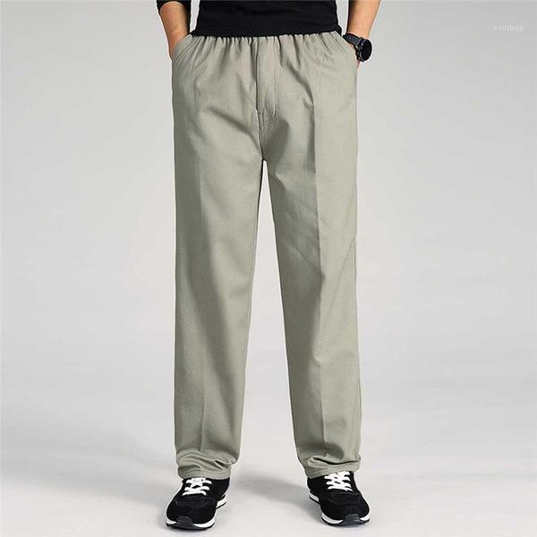 

jaycosin men's pants winter casual loose pants pure color warm thicken long pant comfortable plus size trousers --6xl new 20191, Black