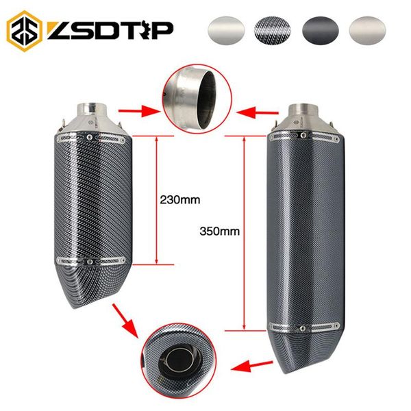 

zsdtrp 51mm ak motorcycle exhaust muffler pipe scooter dirt pit bike moveable db killer for gsxr600 gsr750 cbr600rr