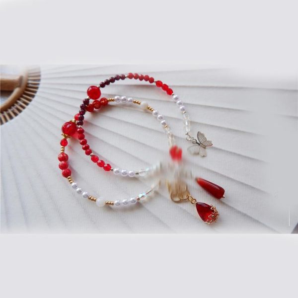 

bangle 1pair creative tian guan ci fu hua cheng xie lian bracelet cosplay jewelry decor women girl jewellery christmas gift, Black
