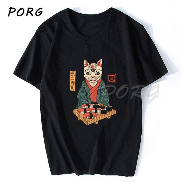 

neko sushi cat japanese anime ulzzang hip hop tshirt funny harajuku summer ulzzang streetwear sport hooded sweatshirt hoodie men t shirt