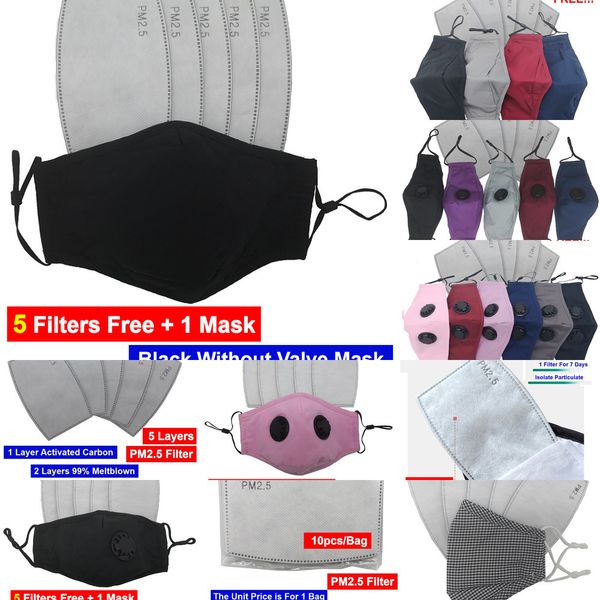 

factory 5 pcs one filters with 1 day cotton washable reusable face colourful multi-color mask 2 pbqdt