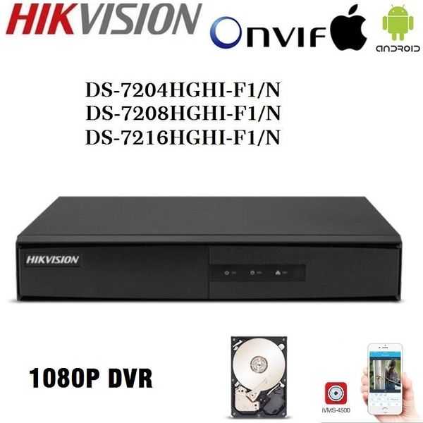 

kits hikvision english version ds-7204/08/16hghi-f1/n 1080p 4/8/16ch cctv xvr for analog/hdtvi/ahd/ip security camera 1sata, Black;white