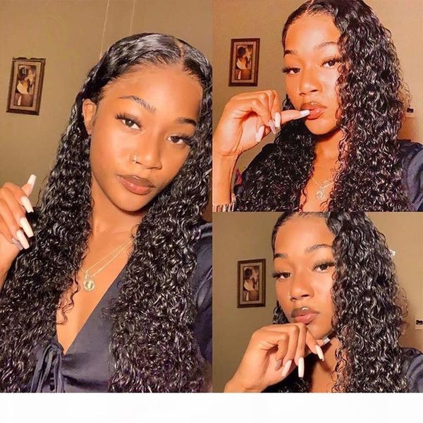 

curly 360 lace human hair wigs pre plucked natural natural hairline with baby hair 130%~180% density 8~24 inches for black women, Black;brown
