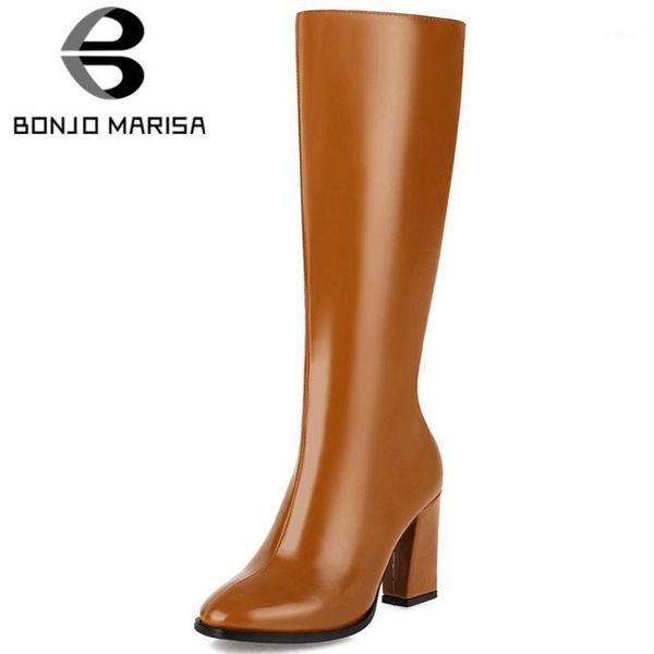 

bonjomarisa new arrival big size 48 high heels riding boots elegant ladies stylish winter shoes boots women1, Black