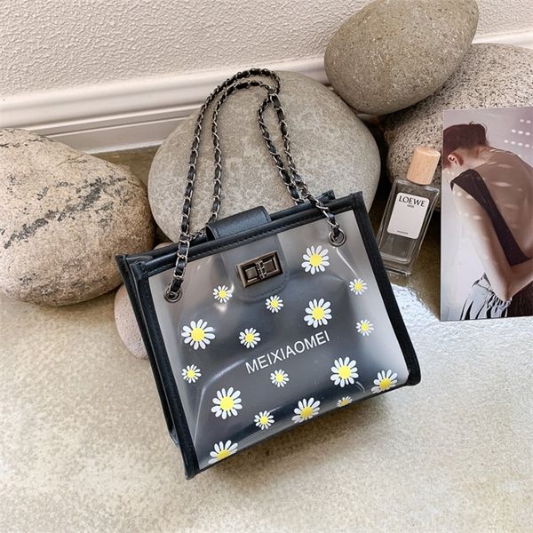 

ctgmp ins супер огнь и bagshoulder daisy одна девушка 2020 новая мода чистого универсальной прозрачное желе красного мешок плеча мешок bagch