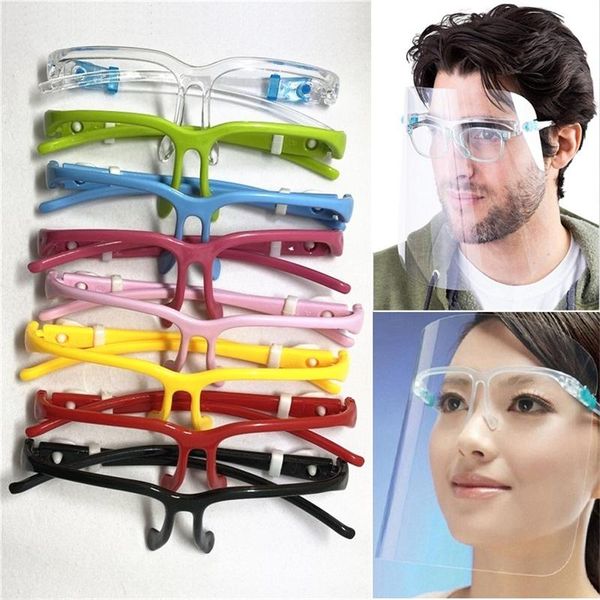 

50pcs lot face anti splash cover tool glasses full anti fog pet kitchen shield transparent safety visor holder with yxlqwu xhlove, Black