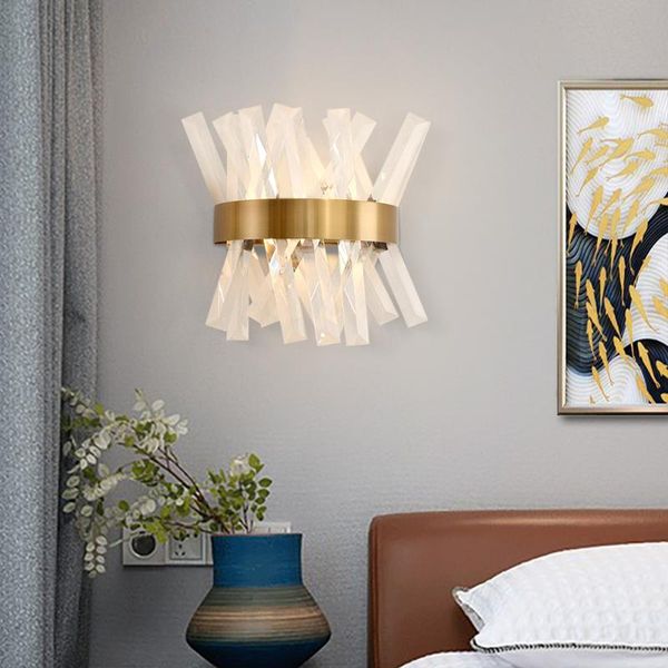 

modern design crystal wall sconces chrome wall lamps lamps for the bedroom bedside lighting fixture