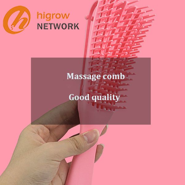 

2021 elling scalp massage comb detangling brush natural hair detangler tangle removal comb powerful function non-slip design, Silver