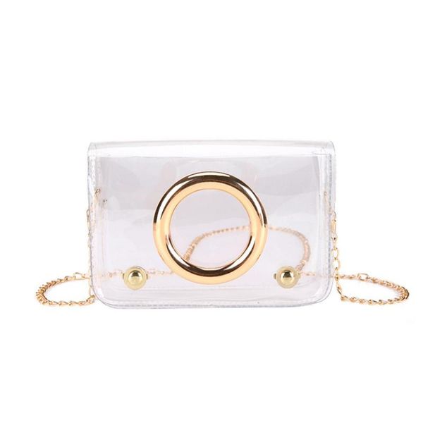 

crossbody bags for women 2020 fashion messenger bag for girls chain round hardware jelly transparent diagonal square bag k504