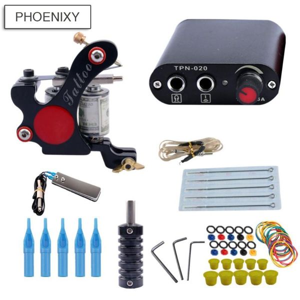 

tattoo guns kits starter machine set power supply grips needles permanent makeup for body art tools tatu kit