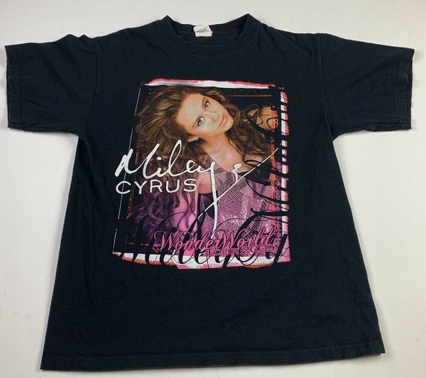 

miley cyrus shirt m 2009 wonder world tour hannah montana lady gaga dolly parton sport hooded sweatshirt hoodie
