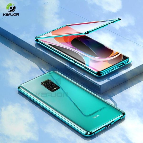 

magnetic case for xiaomi redmi note 9 pro case dual tempered glass cover 360 full protection bumper for redmi note 9s h jllbeg