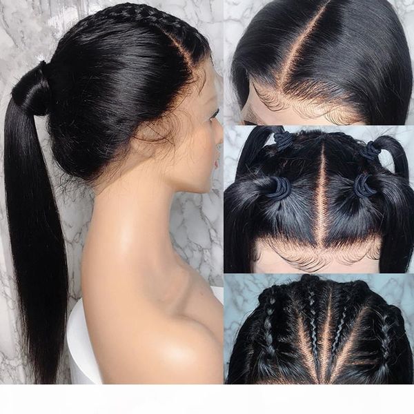 

360 full lace front human hair wigs selling full head set 8a remy brazilian hair straight body wave water wave deep wave, Black;brown