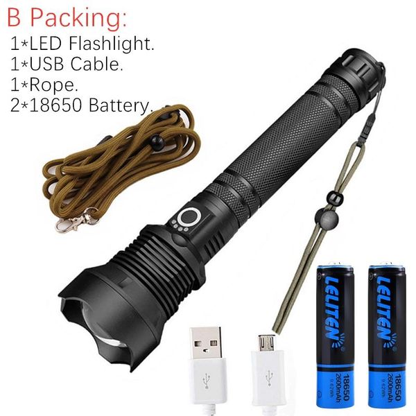 

самый мощный светодиодный фонарик лампы xhp70.2 usb масштабируемые 3 режимы факел 26650 аккумуляторная батарея фонарик wmtikb xhlight