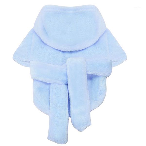 

dog apparel cute for puppy soft casual bathrobe solid pajamas comfortable home pet jumpsuit fashion winter warm coats hoodie clothes1