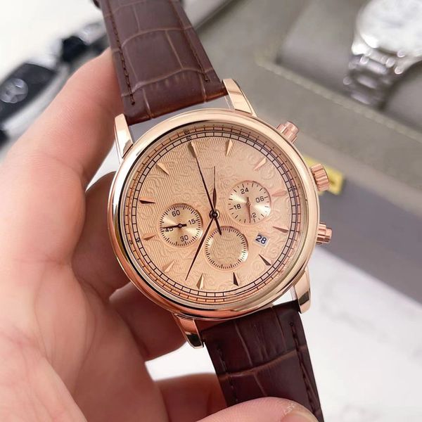 

2022 new watch men's and women's watchs same mechanical quartz business leisure bar luxury classic designer original cowhide stain, Slivery;brown