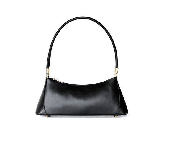 

2020 split leather cow skin women handbag half moon solid shoulder bag