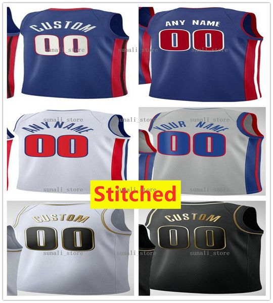 

stitched killian 7 hayes blake 23 griffin jerami 9 grant derrick 25 rose sekou 45 doumbouya josh jackson wayne ellington saddiq bey jerseys, Black;red