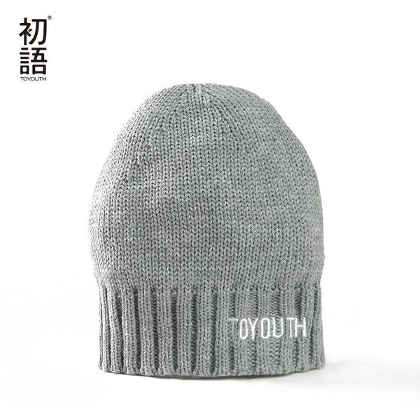 

beanie/skull caps toyouth letter knitted women hats button casual hat winter autumn for ladies warm all match knitting, Blue;gray