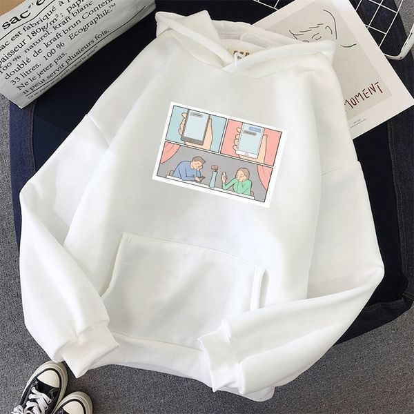 

anime print plus size women sweatshirt kawaii oversized hoodies clothes hoody female full sleeve pullovers korean style lj201103, Black