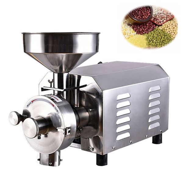 2021 ultima vendita calda Grano Mulino Peperoncino in polvere Prezzi della macchina Sesamo Peperoncino Rettificatrice Acciaio inossidabile Spezie Herb Grinder3000w