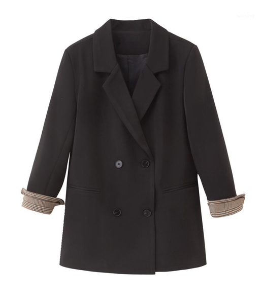 

women's black suit jackets 2020 spring autumn clothing new korean casual loose blazers suits female m1881, White;black