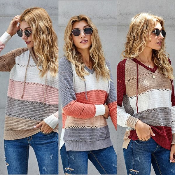 

новый трикотажный балахон носить женское wearhoodie зима женской одежды свитер для женщин осени зима 2020 iwhad, White;black