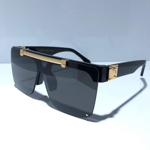 

1194 millionaire designer sunglasses for men fashion square simple uv400 lens coating mirror lens color plated frame come with package 1194e, White;black