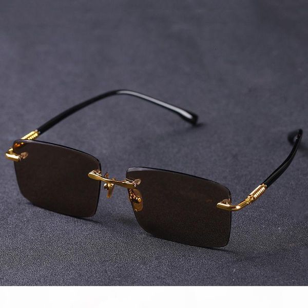 

rimless стекло vazrobe очки анти солнцезащитные очки для мужчин солнцезащитные очки мужской камень vintage царапины brown dark peepf
