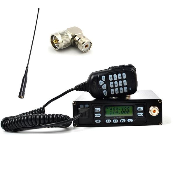 

hys 25w dual band vhf/uhf 136-174/400-480mhz mobile transceiver amateur ham two way radio with 12000mah built-in battery