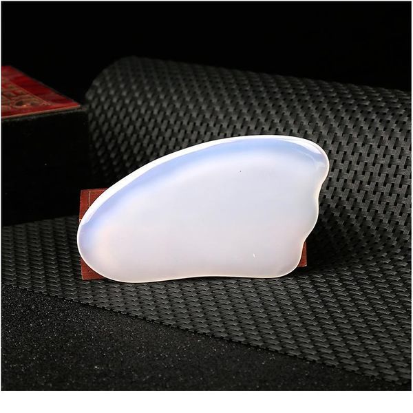 

1pc agate scraping board masr health beauty crystal quartz anti-aging minus the wrinkles round and smooth jllhtw, Black