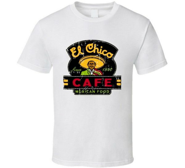 

el chico fast food restaurant distressed look tee t shirt t-shirt outfit casual sport hooded sweatshirt hoodie