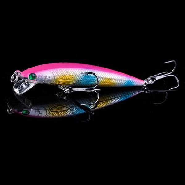 

1pcs colorful stripe pattern 7cm 5g hard bait minnow streak fishing lures bass fresh water hook diving perch wobbler fish wmtawh yyysports