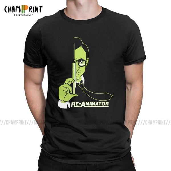

sport creative herbert west re-animator t-shirt for men round neck 100% cotton t shirt fantasy horror 70s movie tees unique