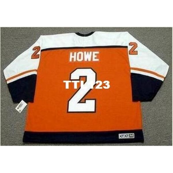 

121s # 2 mark howe philadelphia flyers 1987 ccm vintage home hockey jersey or custom any name or number retro jersey, Black