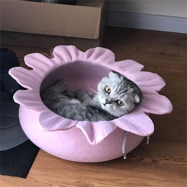

cat beds & furniture pet sleeping bed felt dog kennel puppy cave house supplies