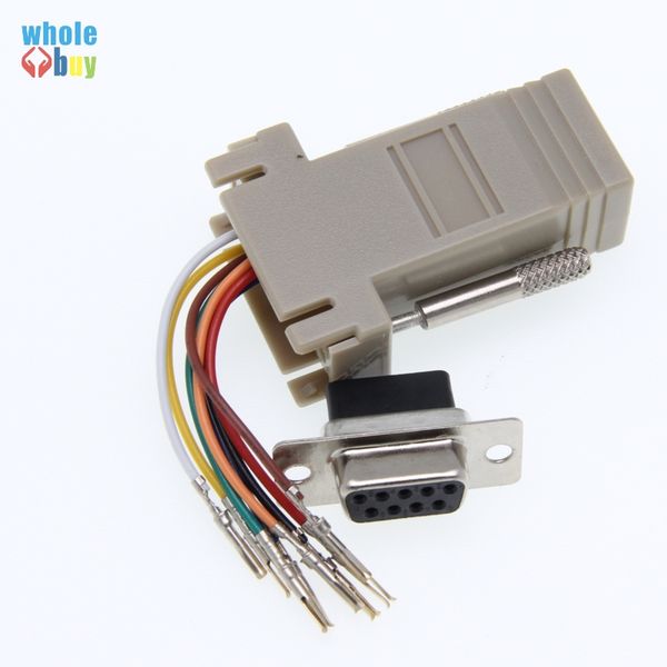 

db9 female to rj45 female db9 to rj45 adapter connector rs232 modular cab-9as-fdte to rj45 db9 for computer