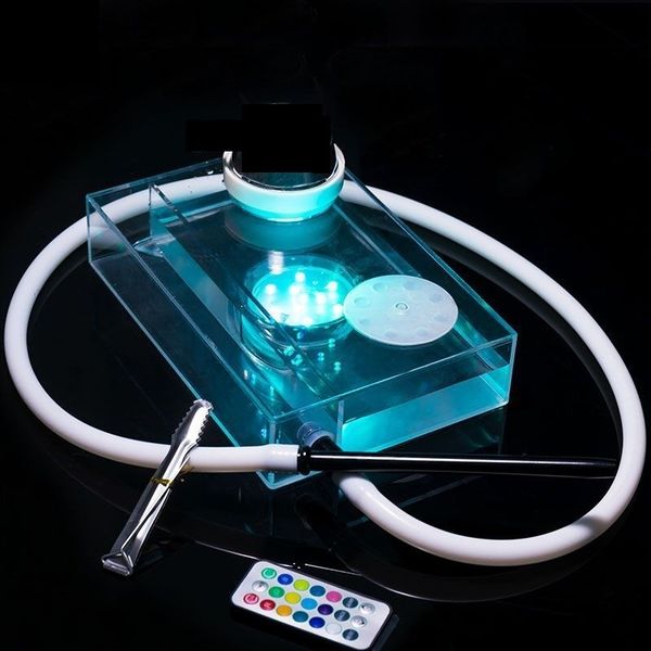 

arabian transparent acrylic electric hookah with led