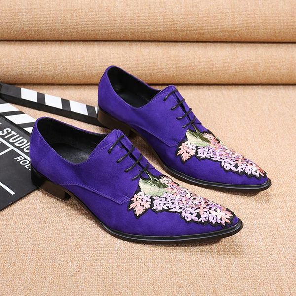 

handmade purple flower velvet shoes design fashion party and wedding men loafers plus size men's flats, Black