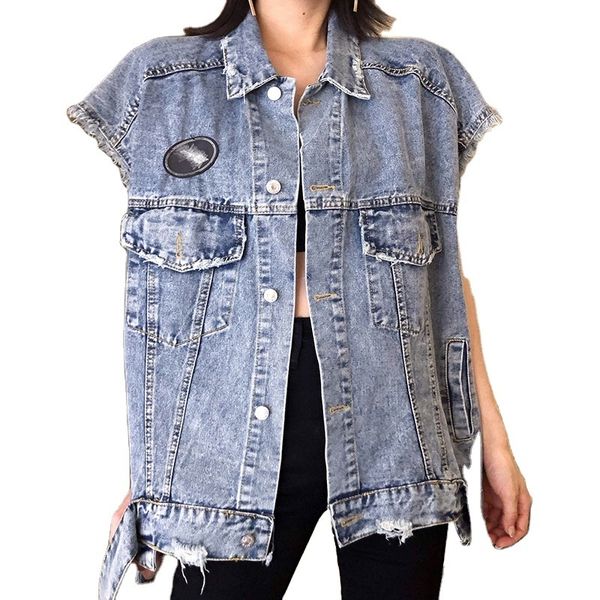 

factory direct sell girls sleeveless jean jacket 2020 for women