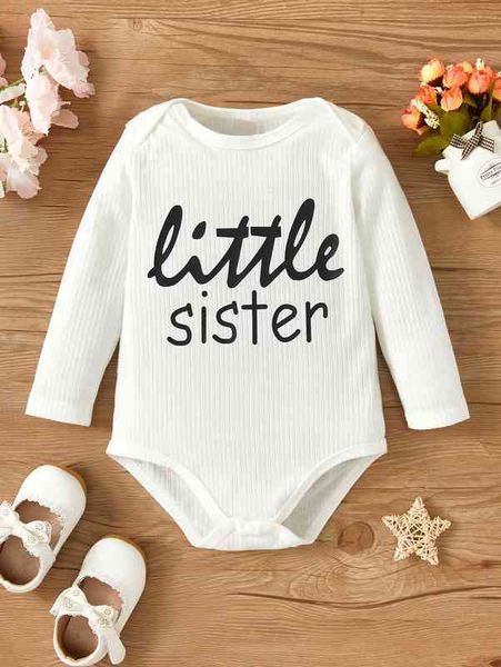 

baby letter graphic ribbed knit bodysuit she, Blue