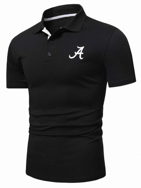 

men letter graphic polo shirt z3vr#, White;black