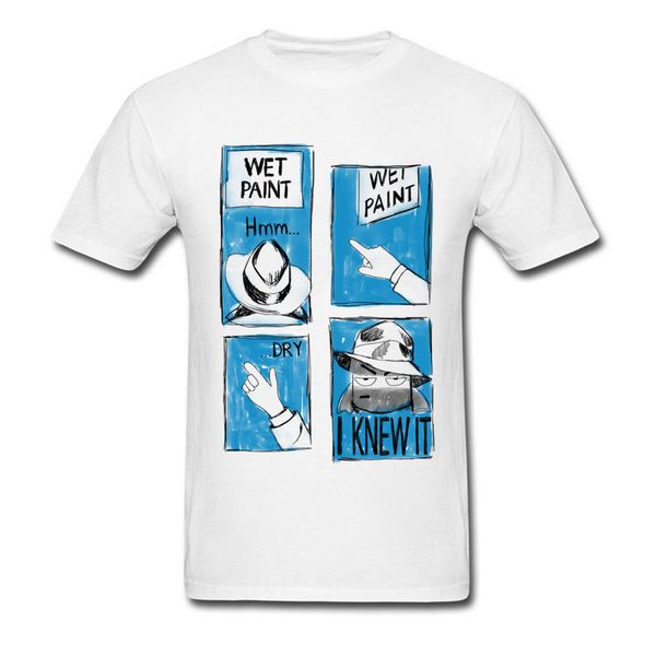 

смешного wet paint detective comics футболка футболка мужчина нет fade tshirt печатной одежда белого tops мультфильм tee спорт с капюшоном h