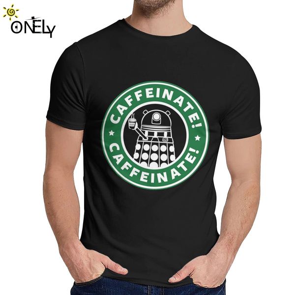 

sport male t-shirt doctor who caffeinated 100% cotton leisure classic round neck cartoon print la camiseta
