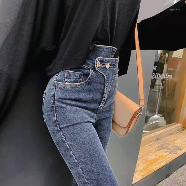 

zpqowv unique jeans irregular stitching waist good version shows longer legs little woman jeans soft cowboy skinny1, Blue